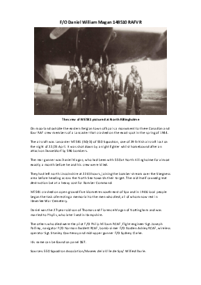 A preview of a PDF biography for Magan, Daniel William